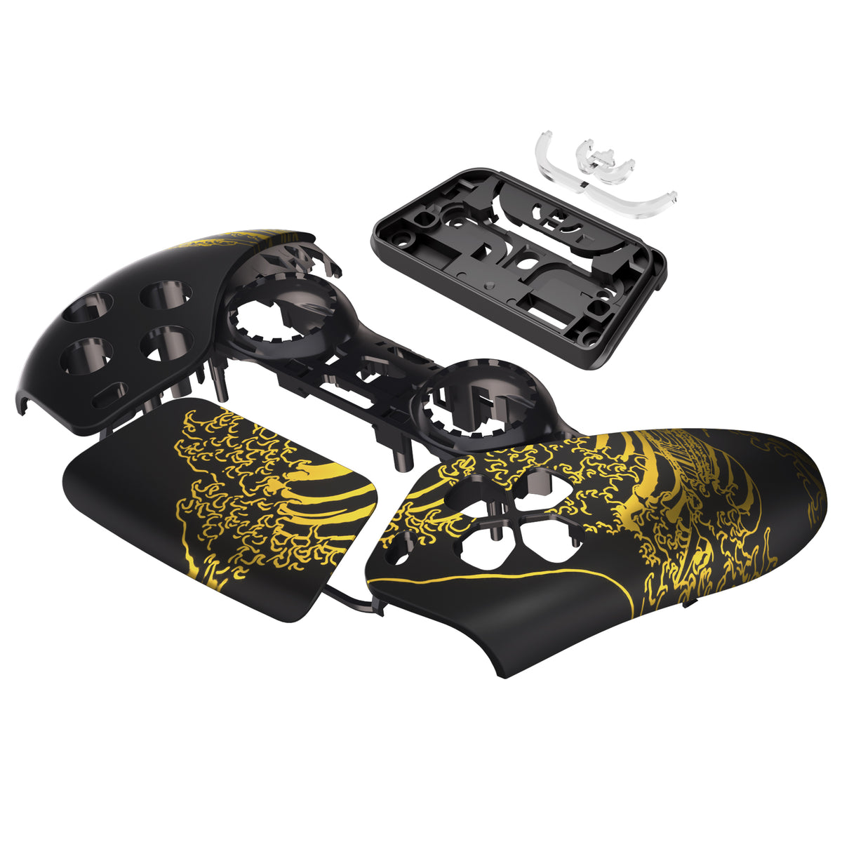 Playstation 5 Controller Gehäuse (Schwarz,Gold)