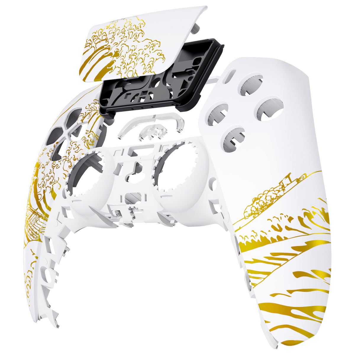 Playstation 5 Controller Gehäuse (Weiß,Gold)